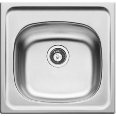 Pyramis Basic E33 Ένθετος Νεροχύτης 46.5x43.5cm Inox Σατινέ