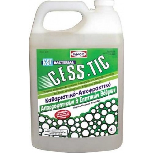 Dimco Υγρό Αποφρακτικό 4lt K-57 Bacterial CESS-TIC