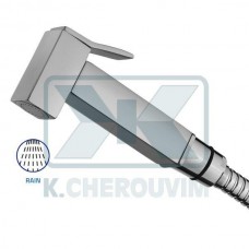 Ντουζάκι Μπιντέ Viola τετράγωνο χρωμέ ορειχάλκινο μασίφ ρυθμιζόμενο