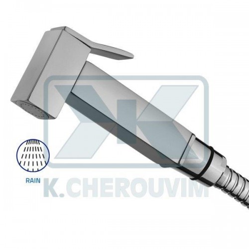 Ντουζάκι Μπιντέ Viola τετράγωνο χρωμέ ορειχάλκινο μασίφ ρυθμιζόμενο