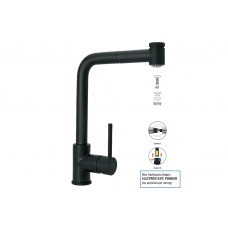 Μπαταρία Νεροχύτη Ψηλή Pull Out Total Black 00-2084/B Line Modea