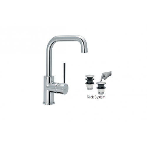 Μπαταρία νιπτήρος χρωμέ ψηλή με πλαστική βαλβίδα Etna - Modea