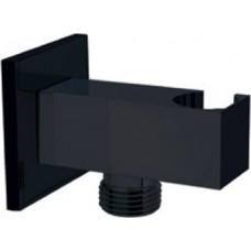 Επίτοιχη παροχή νερού total black με στήριγμα τηλεφώνου 00-7553/Β Modea