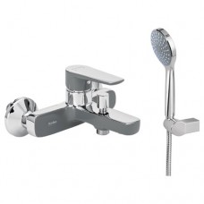 Μπαταρία  Λουτρού Optima Vivid Γκρι Ματ - Χρωμέ  Modea 